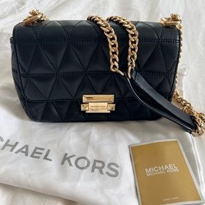 Michael kors quilted  leather bag with convertible chain straps